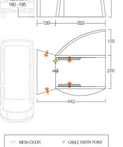 Vango Magra Air VW Drive Away Awning - Grey Drive Away Awnings