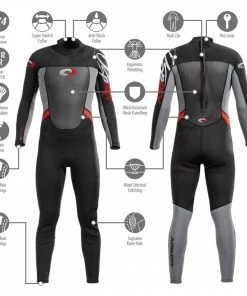 OUTDOOR LIVING Osprey Origin Mens Full Length Wetsuit 5mm - Red
