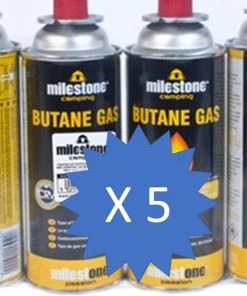 Milestone - 5 Packs Of 4 Gas Canisters - 220g CARAVAN & MOTORHOME