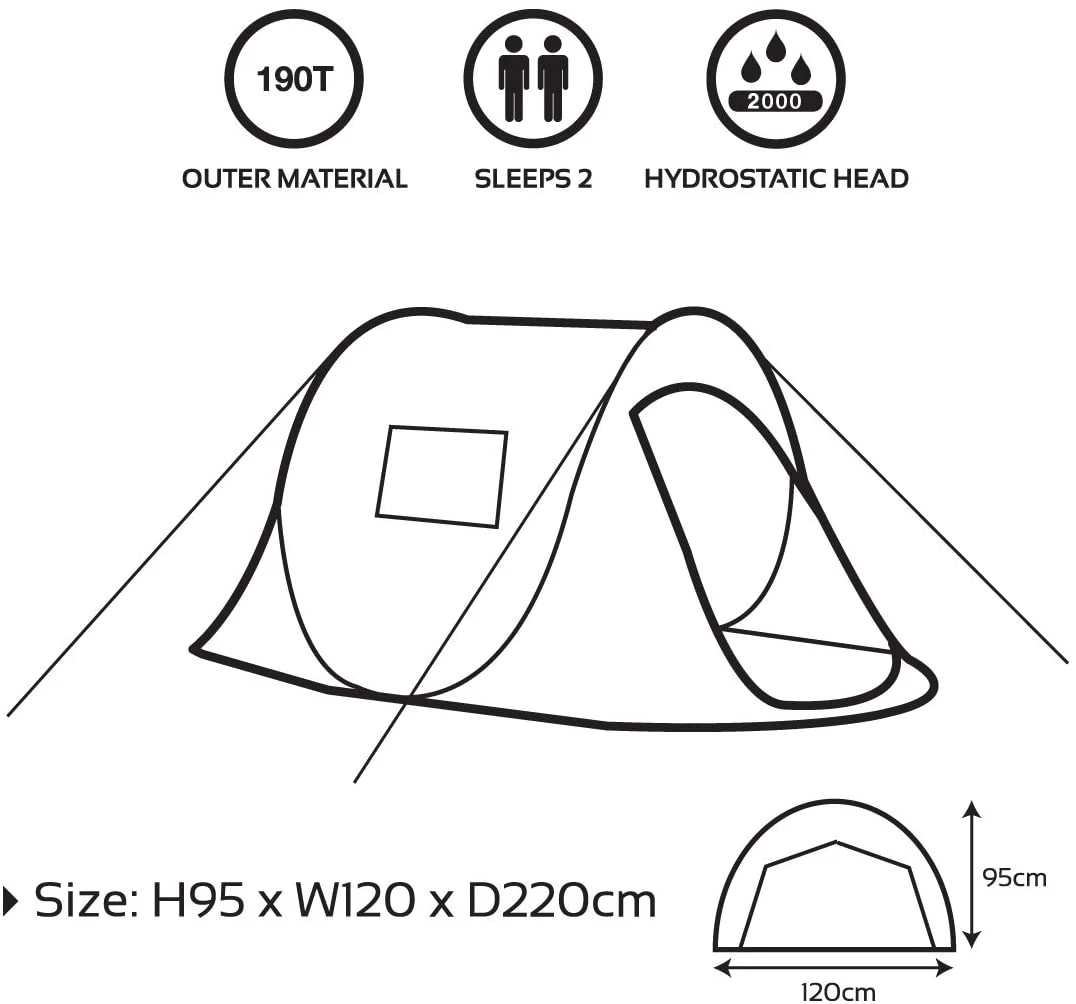 TENTSTENTS Milestone 2 Person Festival Pop Up Tent