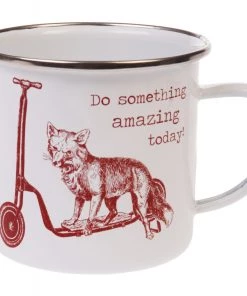 Sass And Belle Enamel Do Something Amazing Today Fox Mug COOKING