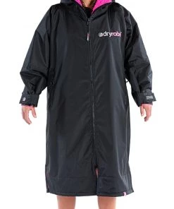 OUTDOOR LIVING Dryrobe Advance Long Sleeve BLACK PINK - RECYCLED