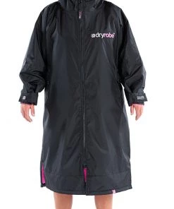 OUTDOOR LIVING Dryrobe Advance Long Sleeve BLACK PINK - RECYCLED