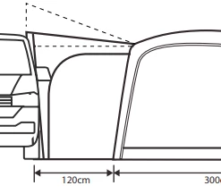 Outdoor Revolution Awnings For T5 Cayman Curl XLE F/G Low Drive Away Awning