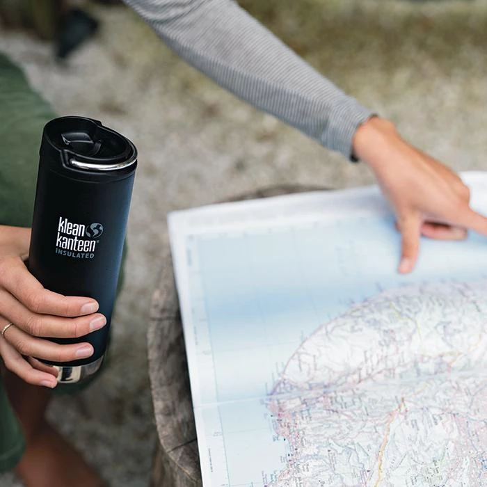 Klean Kanteen Insulated TK Wide With Café Cap 473ml - Brushed Steel