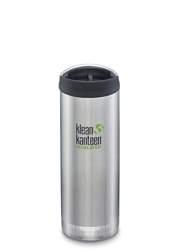 Klean Kanteen Insulated TK Wide With Café Cap 473ml - Brushed Steel