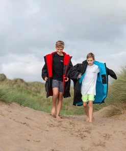 OUTDOOR LIVING Dryrobe Advance Kids Long Sleeve BLACK BLUE - RECYCLED