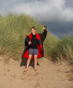 OUTDOOR LIVING Dryrobe Advance Kids Long Sleeve BLACK PINK - RECYCLED