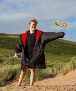 OUTDOOR LIVING Dryrobe Advance Kids Long Sleeve BLACK BLUE - RECYCLED