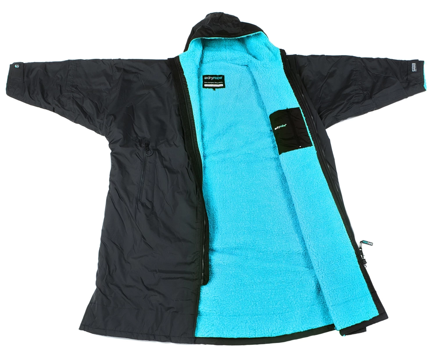 Dryrobe Advance Long Sleeve BLACK BLUE - RECYCLED