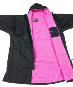OUTDOOR LIVING Dryrobe Advance Long Sleeve BLACK PINK - RECYCLED