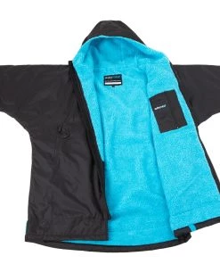 OUTDOOR LIVING Dryrobe Advance Kids Long Sleeve BLACK BLUE - RECYCLED