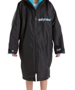 OUTDOOR LIVING Dryrobe Advance Kids Long Sleeve BLACK BLUE - RECYCLED