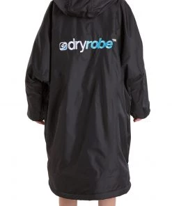 OUTDOOR LIVING Dryrobe Advance Kids Long Sleeve BLACK BLUE - RECYCLED