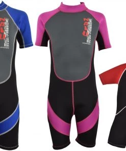 Kandy Toys Nalu Childrens Shorty Wetsuits Red