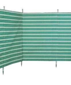 Blue Diamond Traditional 5 Pole Green Stripe Windbreak