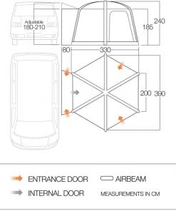 Drive Away Awnings Vango Airhub Hexaway II Low Drive Away Awning