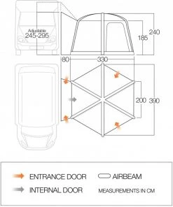Vango Airhub Hexaway II Tall Drive Away Awning Drive Away Awnings