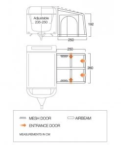 Vango Balletto 260 Air Awning Elements Shield CARAVAN AWNINGS