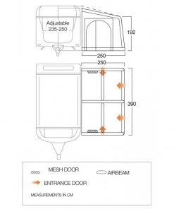 CARAVAN AWNINGS Vango Balletto 390 Elements Shields Caravan Awning