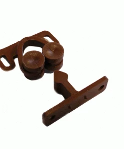Double Roller Catch - Nylon - Brown.. 2 Per Pack.- W4 CARAVAN & MOTORHOME