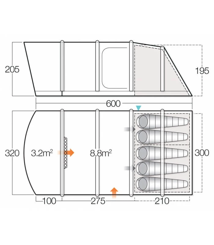 Vango Capri Air 500XL Tent Package