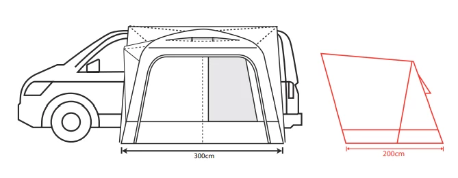 Drive Away Awnings Outdoor Revolution Cayman Air Midline 220cm - 255cm Drive Away Awning