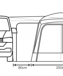 Outdoor Revolution Cayman Midi Air Low Inflatable Drive Away Awning