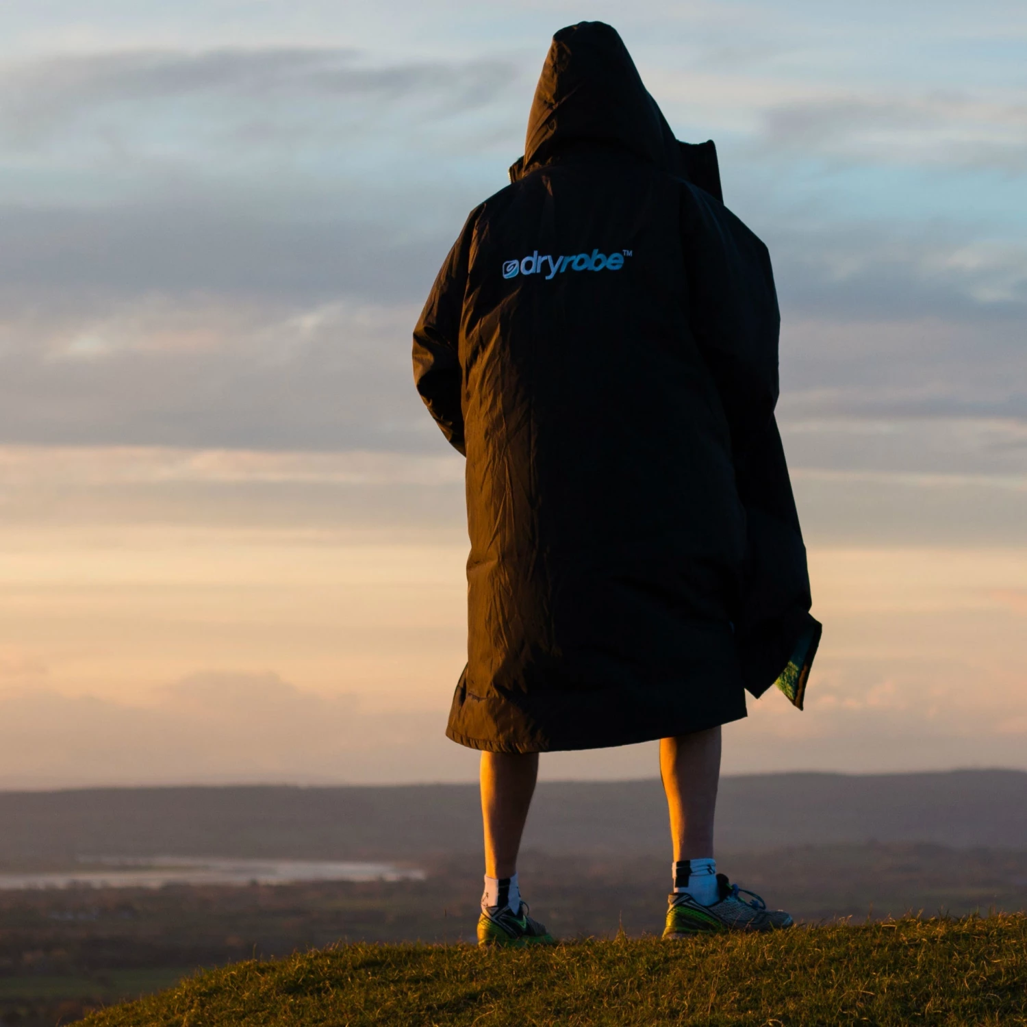 Dryrobe Advance Long Sleeve BLACK BLUE - RECYCLED