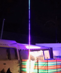 Newquay Camping And Leisure 5M Flag Pole Pre-Set Digital Led Dream Lights Strip
