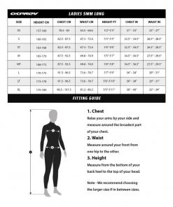 Osprey Zero 5mm Women's Full Length Wetsuit -Coral