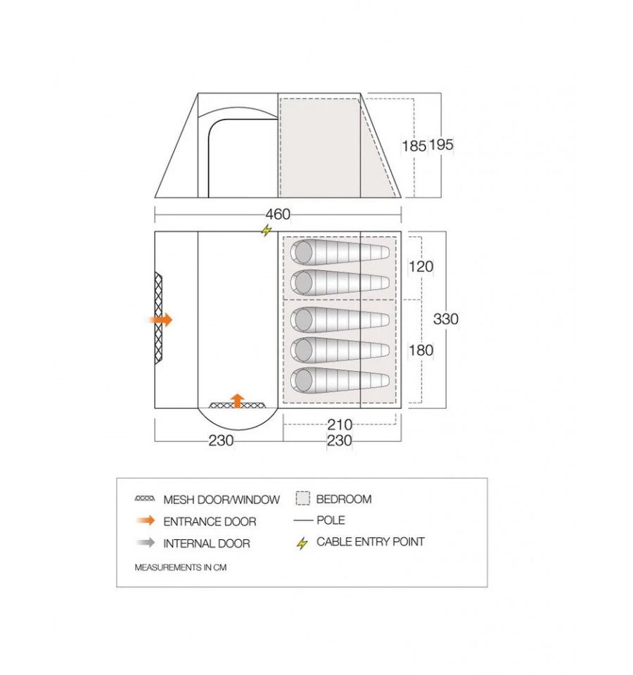 Vango Osiris 500 Poled Tent TENTSTENTS