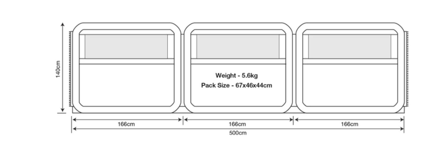 Outdoor Revolution Oxygen Windbreak - 3 Section CAMPING ACCESSORIES