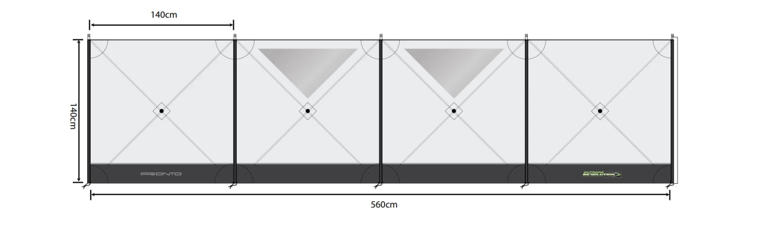 2021 Tents Outdoor Revolution Pronto Windbreak