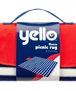 Yello Stripped Fleece Picnic Blanket