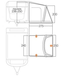 Vango Rapide II 250 Air Awning (2018) CARAVAN AWNINGS