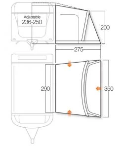 CARAVAN AWNINGS Vango Rapide II 350 Air Awning (2018)