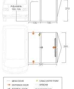 Drive Away Awnings Vango Tolga Air VW Drive Away Awning - Grey